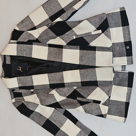 BB Dakota by Jack Campton Plaid Print Wrap Coat Jacket Size Small - Picture 6 of 16